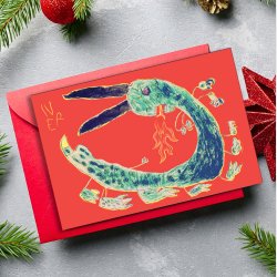 10 Julekort med din kunst. (Premium konvolutter)