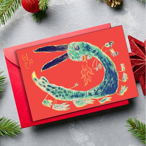 10 Julekort med din kunst. (Premium konvolutter)