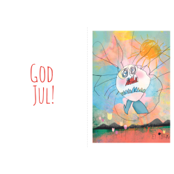 10 Julekort med din kunst (kun foldekort)