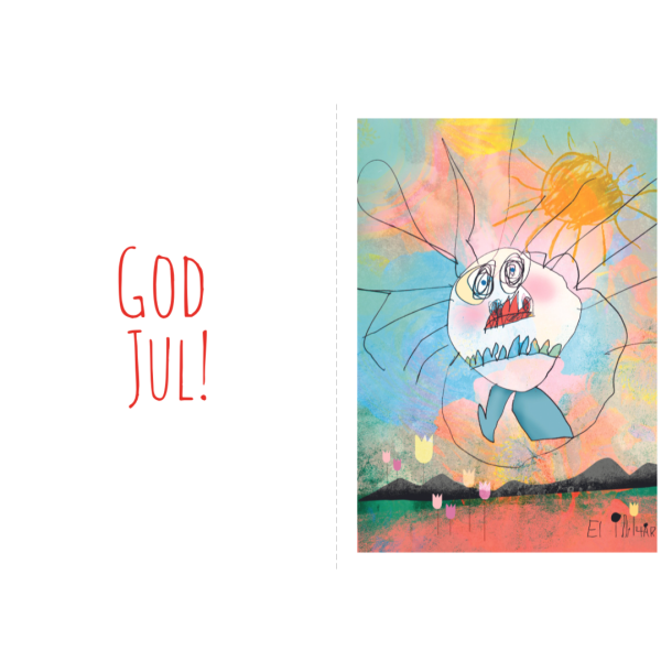 10 Julekort med din kunst (kun foldekort)