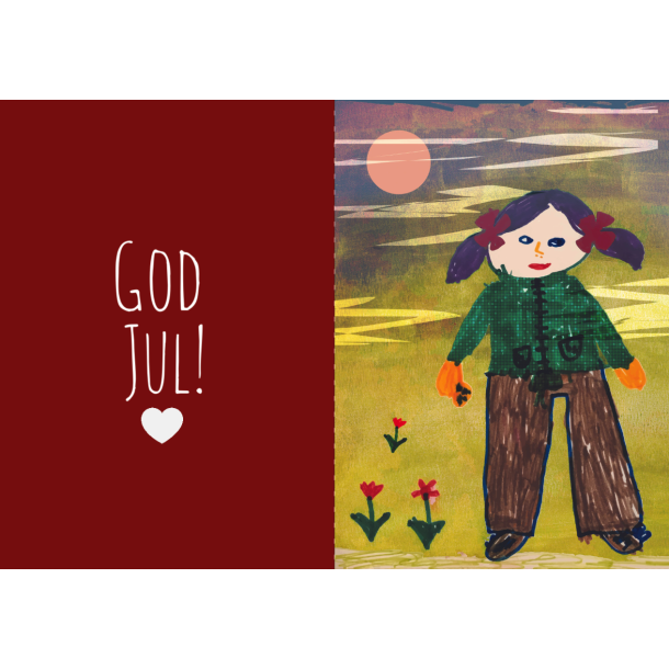 10 Julekort med din kunst. (Premium konvolutter)