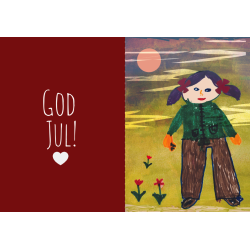 10 Julekort med din kunst (kun foldekort)