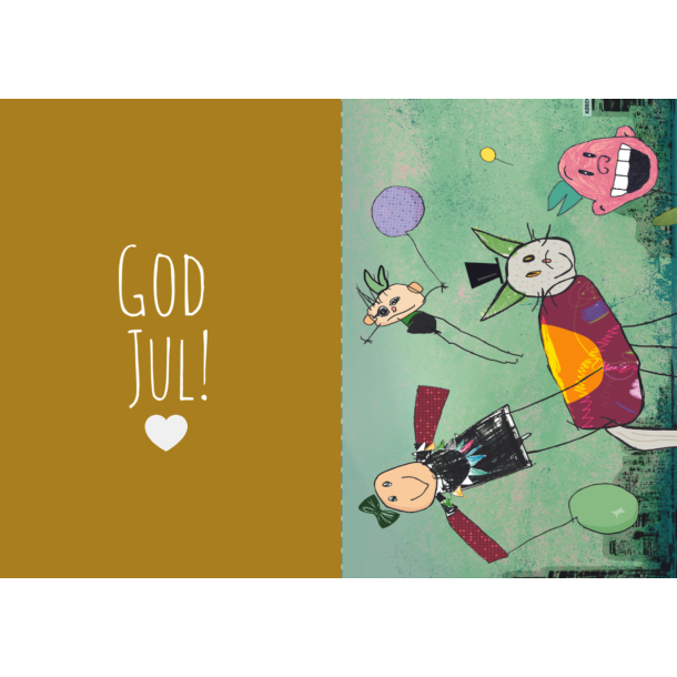 10 Julekort med din kunst. (Premium konvolutter)