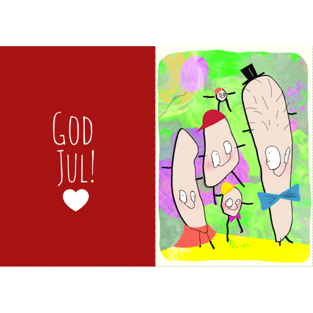 10 Julekort med din kunst. (Premium konvolutter)