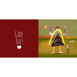 10 Julekort med din kunst (kun foldekort)