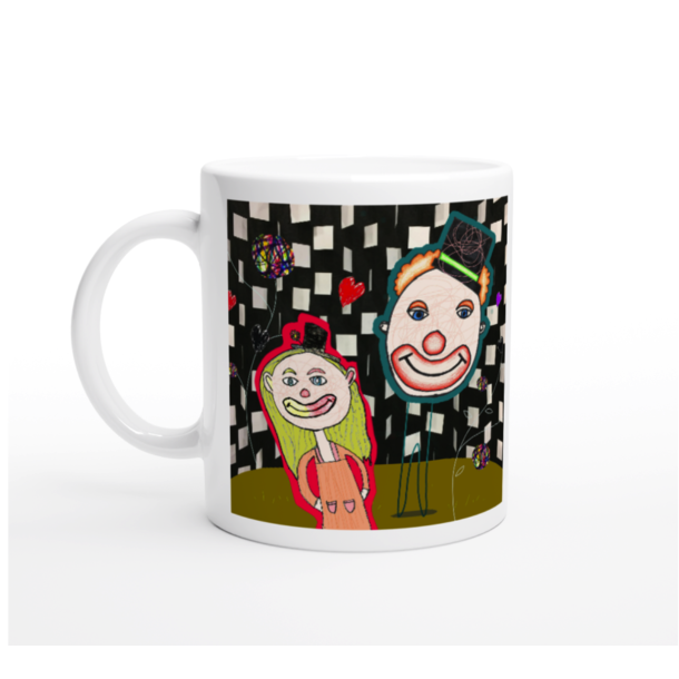 Hvitt krus med din kunst