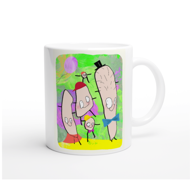 Hvitt krus med din kunst