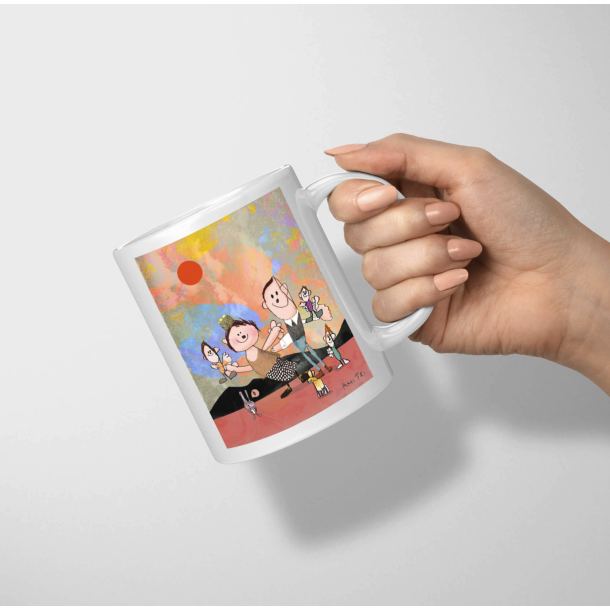 Hvitt krus med din kunst